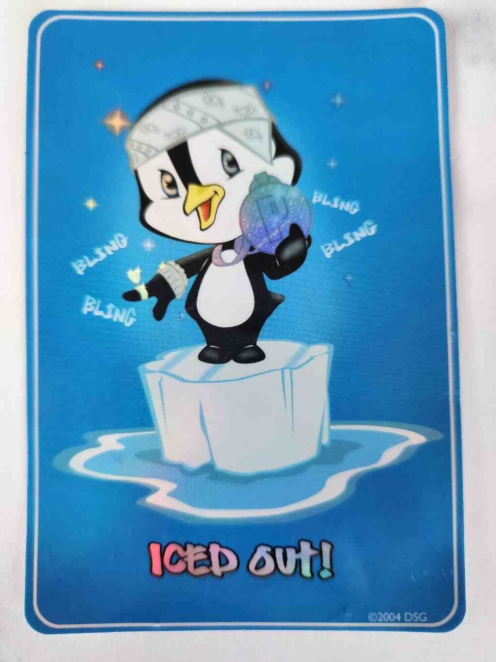 90s gangster penguin Chill out sticker 4x3 Bling